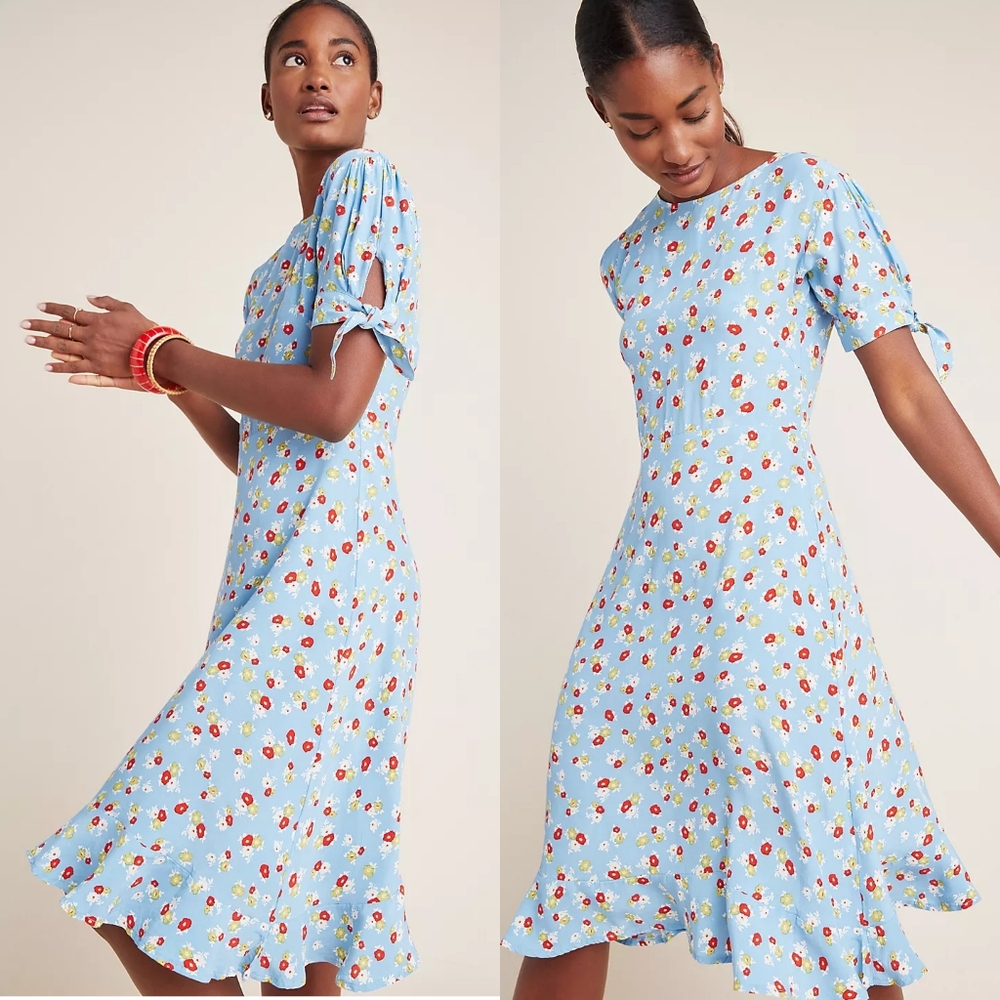 Faithfull The Brand Erin Floral Print Midi Dress